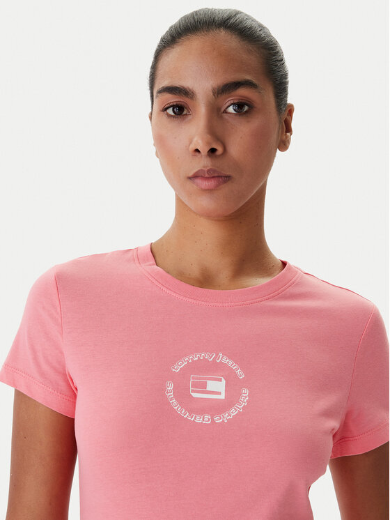 Tommy Jeans Tommy Jeans Camiseta DW0DW22273 Rosa Slim Fit