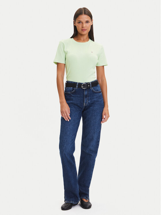 Tommy Hilfiger Tommy Hilfiger Camiseta New Cody WW0WW40587 Verde Slim Fit