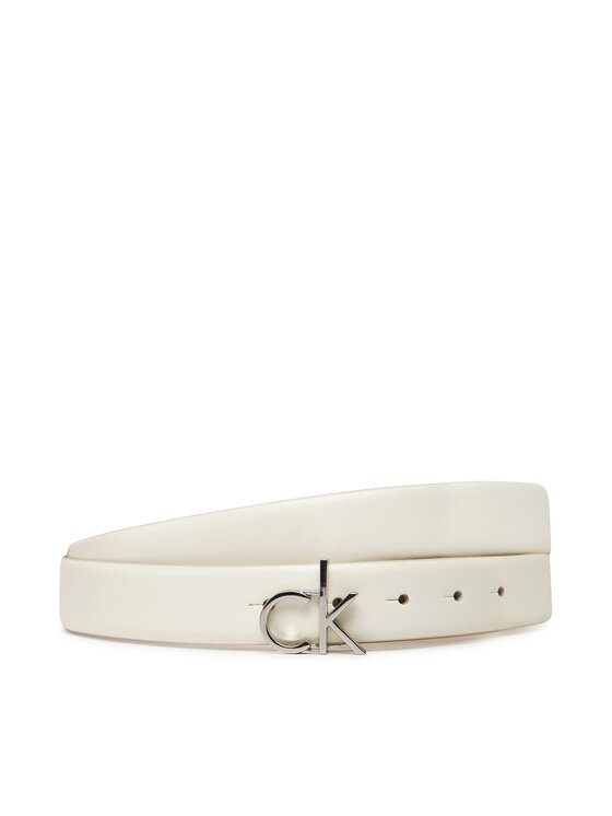 Calvin Klein Sieviešu josta Calvin Klein Ck Buckle Belt 3.0_Smooth K60K613156 Balts