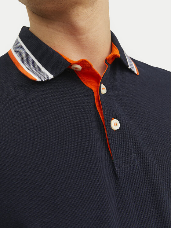 Jack & Jones Jack & Jones Поло Paulos 12136668 Cиній Slim Fit
