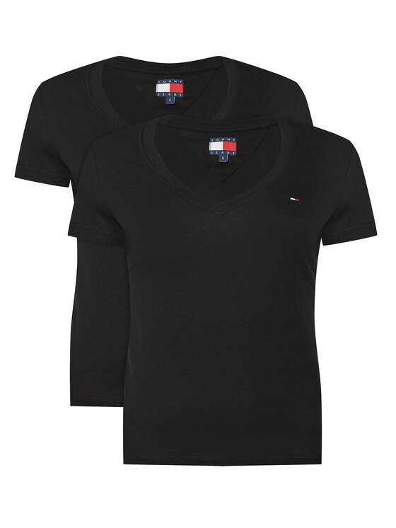Tommy Jeans Tommy Jeans Marškinėlių komplektas DW0DW21367 Juoda Slim Fit