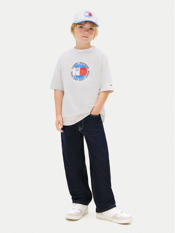 Tommy Hilfiger Tommy Hilfiger Camiseta Smiley Flag KB0KB10269 Gris Regular Fit