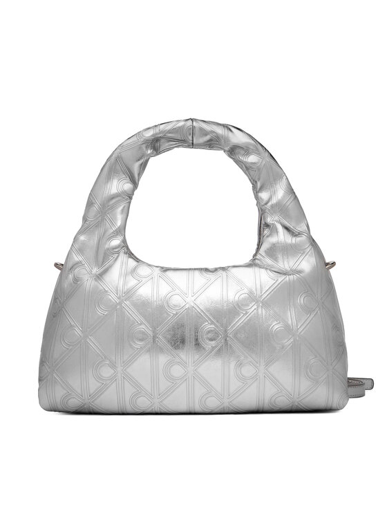 Calvin Klein Rankinė Calvin Klein Puffy Aop Mini Bag With Strap LV04F3444G Sidabrinė