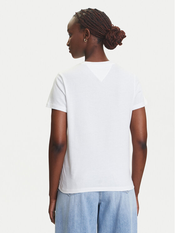 Tommy Jeans Tommy Jeans T-shirt Gradient Flag DW0DW20905 Bianco Regular Fit