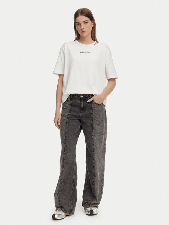 Karl Lagerfeld Jeans Karl Lagerfeld Jeans Camiseta B2W17077 Blanco Regular Fit