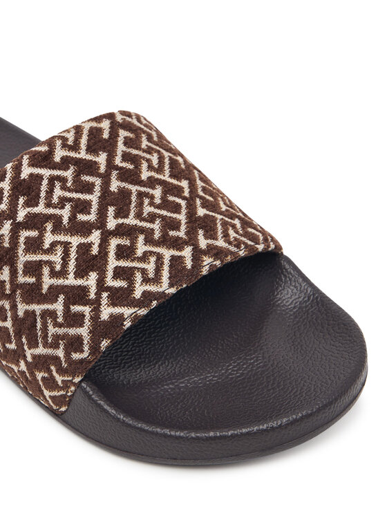 Tommy Hilfiger Natikače Tommy Hilfiger Th Monogram Pool Slide FW0FW09611 Smeđa