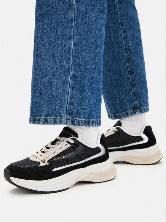 Tommy Hilfiger Sneakersy Tommy Hilfiger Th Sporty Chic Runner FW0FW09187 Czarny