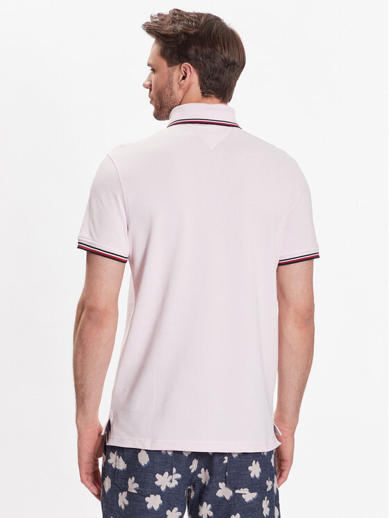 Tommy Hilfiger Tommy Hilfiger Polo majica 1985 MW0MW30750 Roza Slim Fit