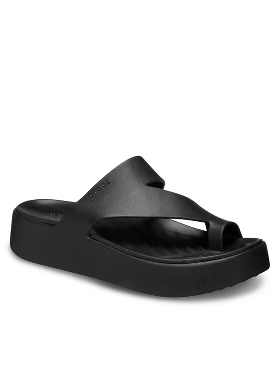 Crocs В'єтнамки Crocs Getaway Platform Toe Loop 210834 Чорний