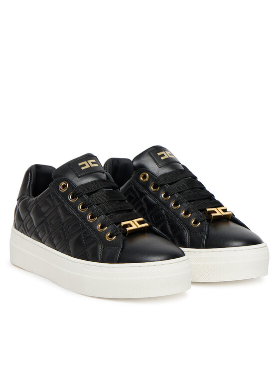Elisabetta Franchi Снікерcи Elisabetta Franchi Low Cut Lace Up F4A9-E0357-1251 D Чорний