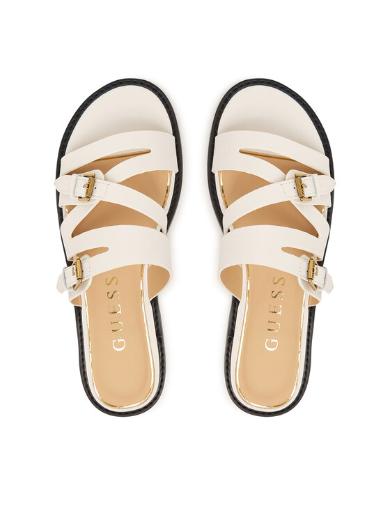 Guess Шльопанці Guess FLJGRY LEA03 Білий