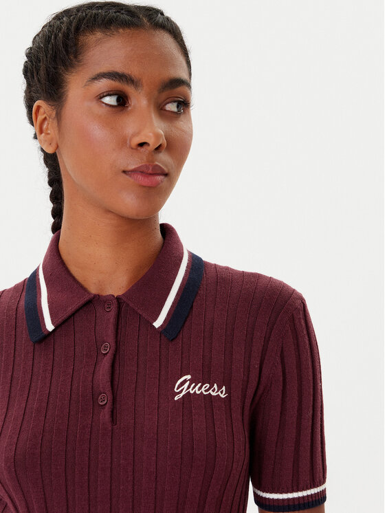 Guess Guess Pólóing V5BP04 Z1152 Bordó Regular Fit