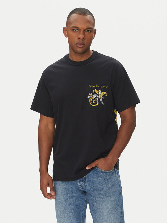 Versace Jeans Couture Versace Jeans Couture Футболка 78GAH6RB Чорний Regular Fit