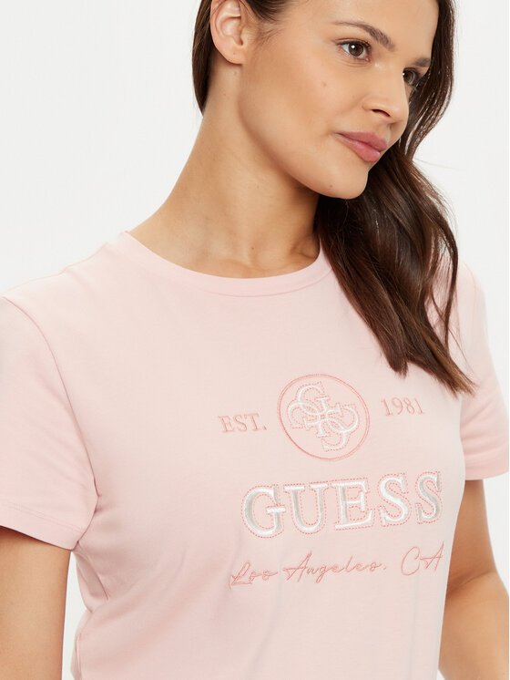 Guess Guess Футболка V5RI05 J1314 Рожевий Regular Fit