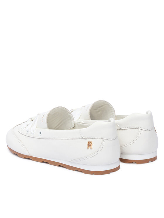 Tommy Hilfiger Balerīnas Tommy Hilfiger Bella Ballet Sneaker FW0FW09449 Balts