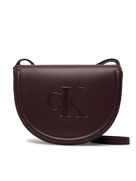 Calvin Klein Torebka Calvin Klein Bold Ck Saddle Crossbody LV04F3221G Bordowy