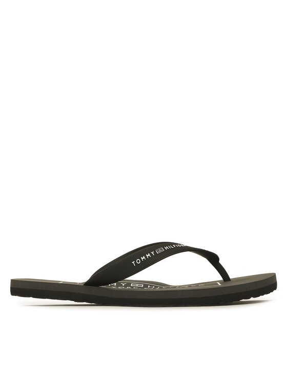 Tommy Hilfiger Žabky Tommy Hilfiger Rubber Hilfiger Beach Sandal FM0FM04468 Čierna