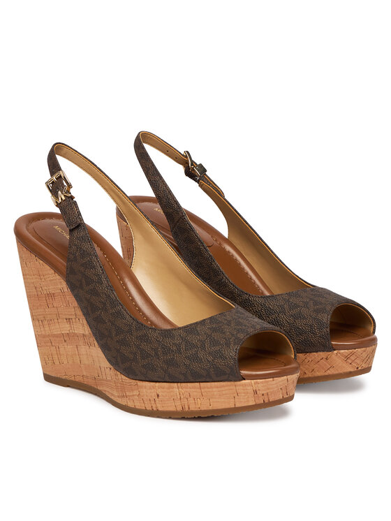 MICHAEL Michael Kors Sandały MICHAEL Michael Kors Rosie Wedge 40S6RSHS1B Brązowy