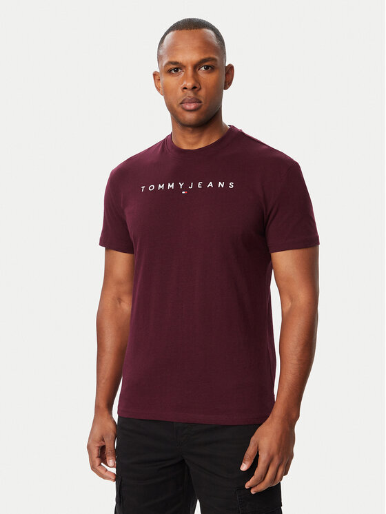 Tommy Jeans Tommy Jeans Camiseta Linear Logo DM0DM20744 Violeta Regular Fit
