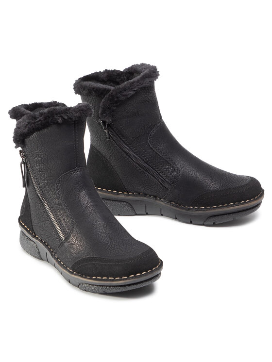 Rieker Polokozačky Rieker 73371-00 Černá