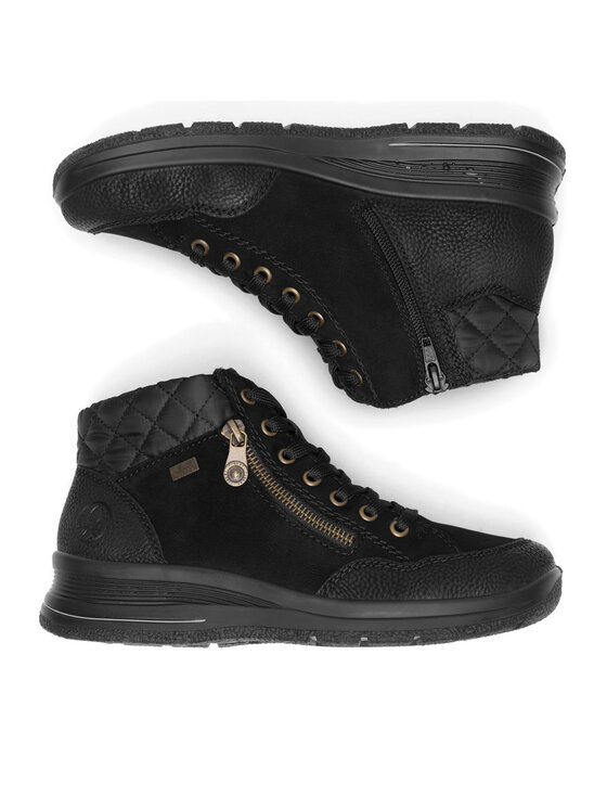 Rieker Šnurovacia obuv Rieker L7701-00 Čierna