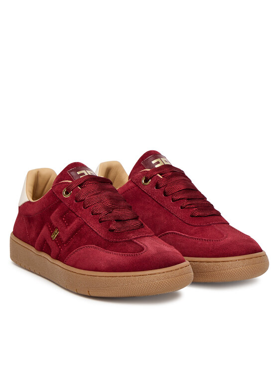 Elisabetta Franchi Снікерcи Elisabetta Franchi Low Cut Lace Up F4A9-E0340-0071 D Бордовий