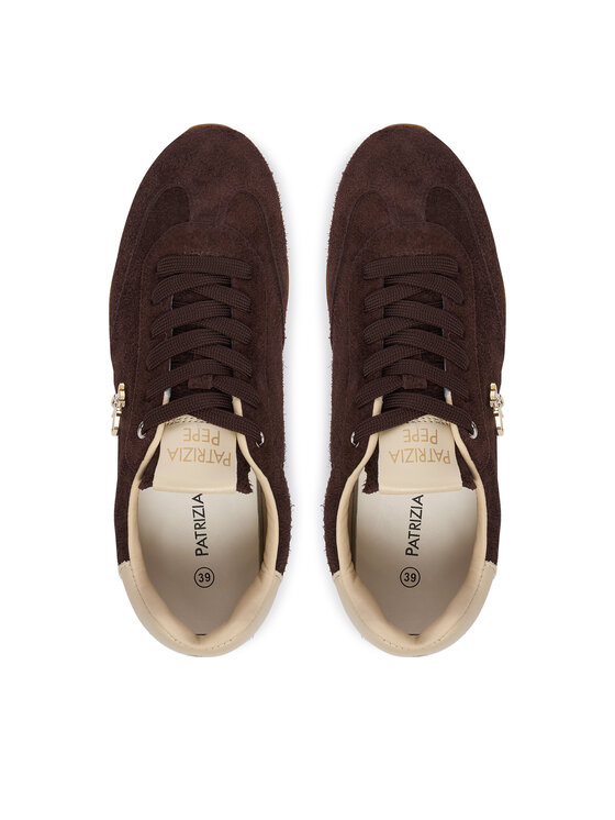 Patrizia Pepe Sneakersy Patrizia Pepe PJ424.24 Tmavo hnedá