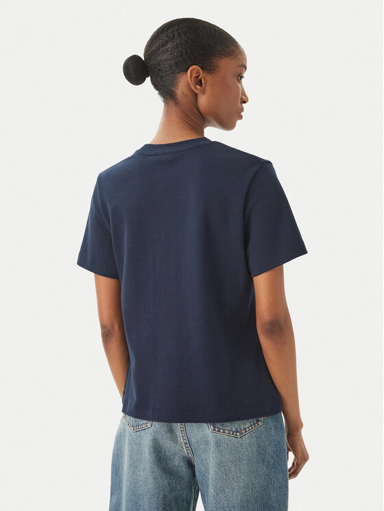 Tommy Hilfiger Tommy Hilfiger Camiseta Logo Interlock WW0WW48707 Azul marino Regular Fit