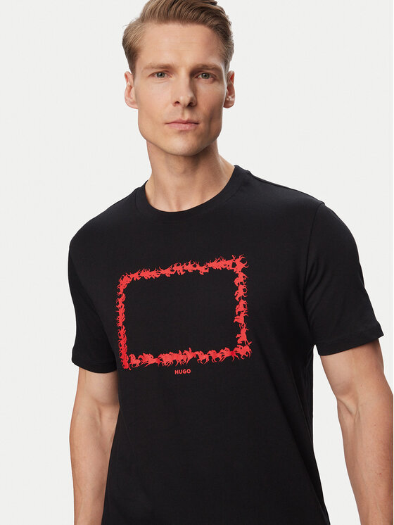 HUGO HUGO Camiseta Duhorse 50557684 Negro Regular Fit
