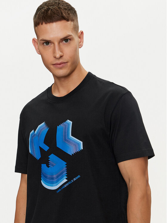 Karl Lagerfeld Jeans Karl Lagerfeld Jeans T-Shirt 241D1708 Μαύρο Regular Fit