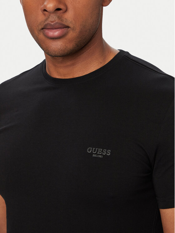 Guess Guess Футболка M6YI24 K3728 Чорний Extra Slim Fit