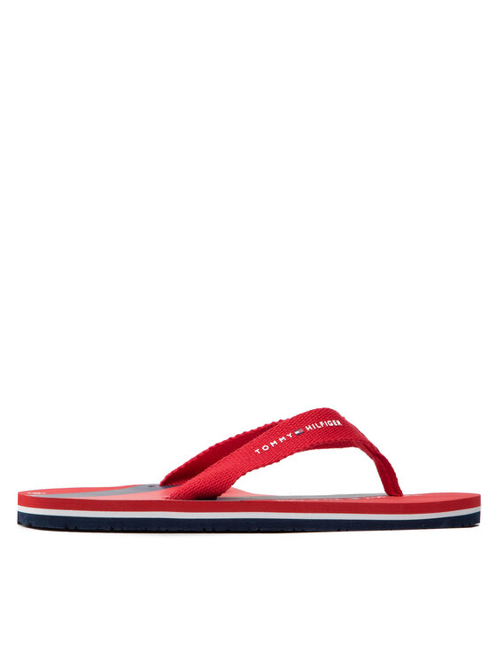 Tommy Hilfiger Σαγιονάρες Tommy Hilfiger Logo Print Flip Flop T3A8-32190-0058 S Κόκκινο