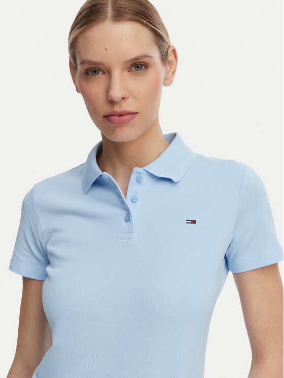 Tommy Jeans Tommy Jeans Polo Essential DW0DW20160 Azul claro Slim Fit