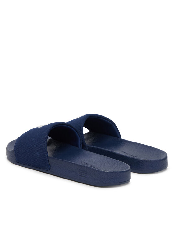 Tommy Hilfiger Klapki Tommy Hilfiger Th Script Pool Slide FW0FW09286 Niebieski