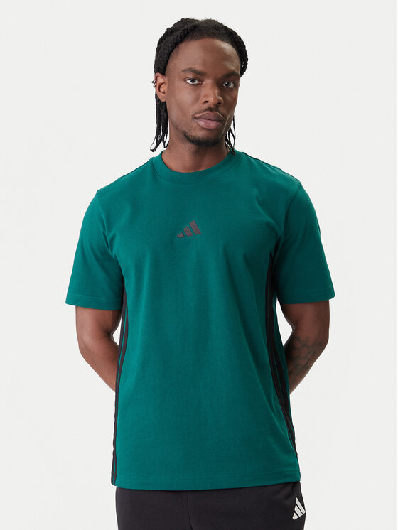 adidas adidas Camiseta Essentials 3-Stripes JD1905 Verde Regular Fit