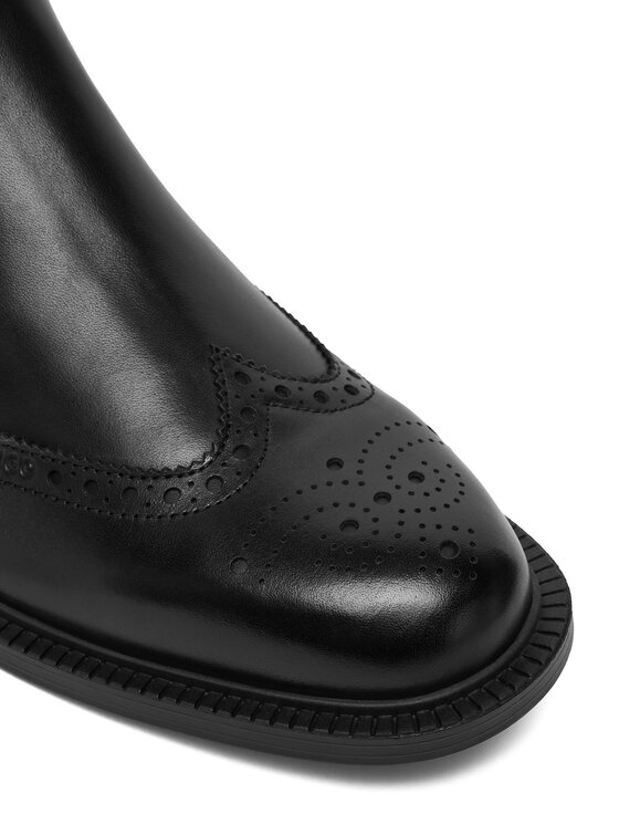 HUGO Kotníková obuv s elastickým prvkem HUGO Lysander 50552617 Černá