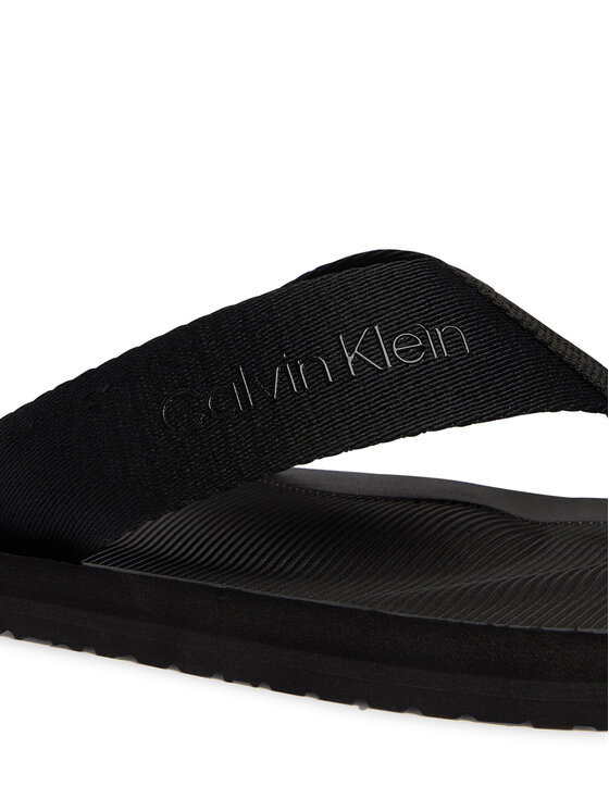 Calvin Klein Flip flop Calvin Klein Logo Webbing Strap HM0HM02106 Negru