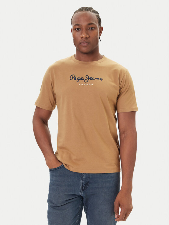 Pepe Jeans Pepe Jeans Camiseta Eggo N PM509979 Beis Regular Fit