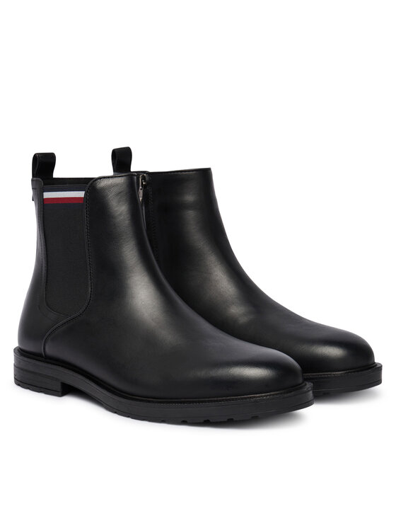 Tommy Hilfiger Bokacsizma Tommy Hilfiger Cleated Hilifger W FM0FM05728 Fekete