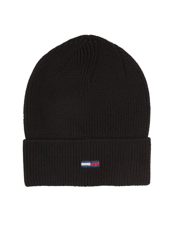 Tommy Jeans Cepure Tommy Jeans Tjw Flag Beanie AW0AW15474 Melns