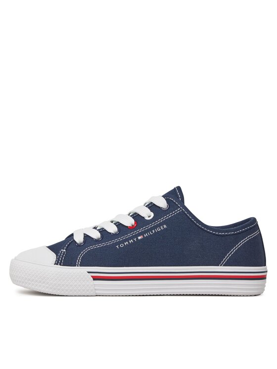 Tommy Hilfiger Trampki Tommy Hilfiger Low Cut Lace Up Sneaker T3X9-33324-0890 S Granatowy
