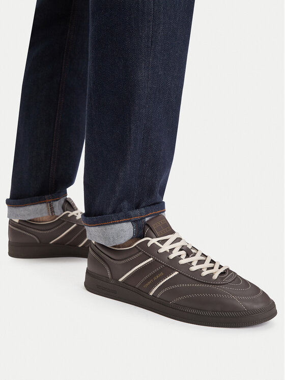 Tommy Jeans Sneakersy Tommy Jeans The Greenwich Edge Stitching EM0EM01708 Brązowy