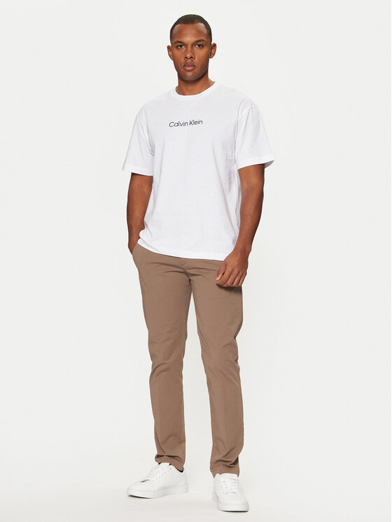 Calvin Klein Calvin Klein Majica Hero K10K111346 Bela Regular Fit