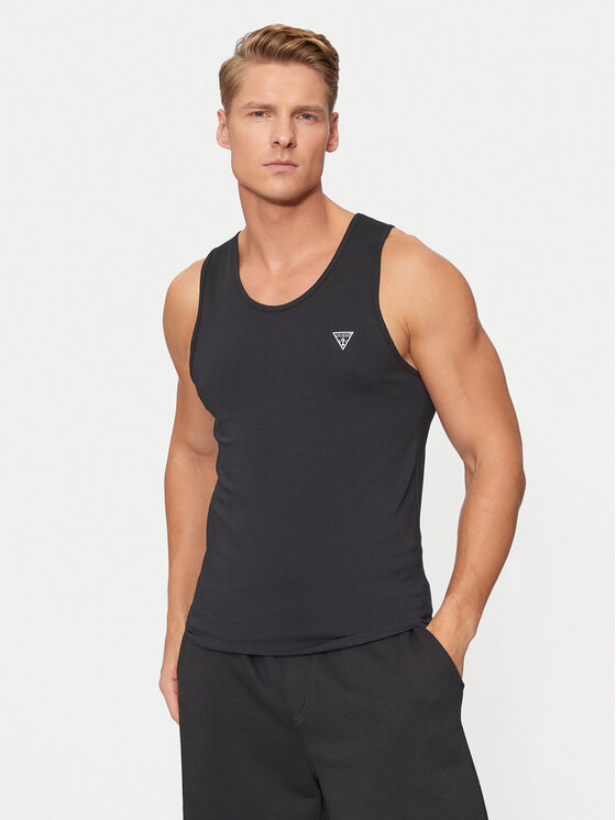 Guess Guess Майка U97M02 KCD31 Чорний Regular Fit