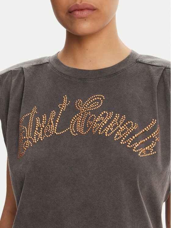 Just Cavalli Just Cavalli Футболка 78PAHE10 Сірий Loose Fit