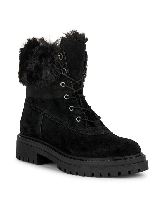 Geox Šnurovacia obuv Geox D Iridea D26HRT 022BH C9999 Čierna