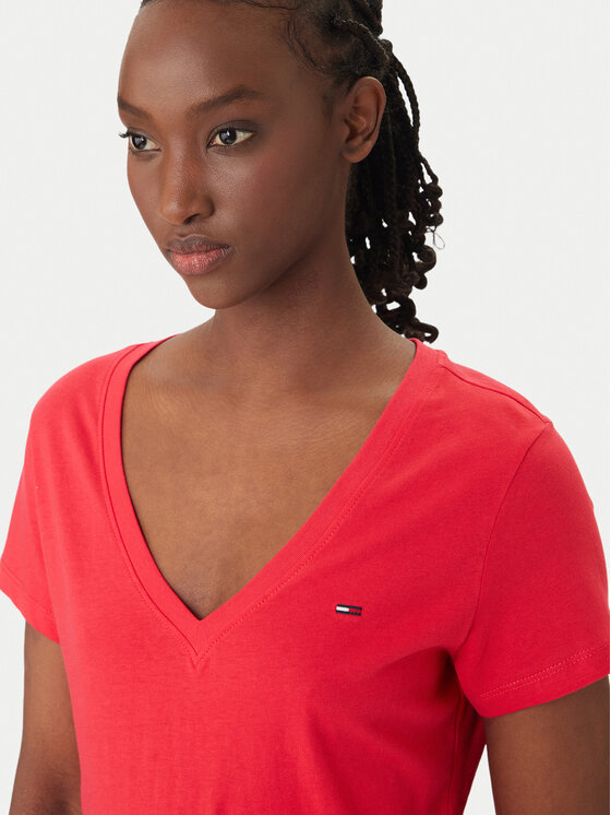Tommy Jeans Tommy Jeans Camiseta DW0DW20458 Rojo Slim Fit