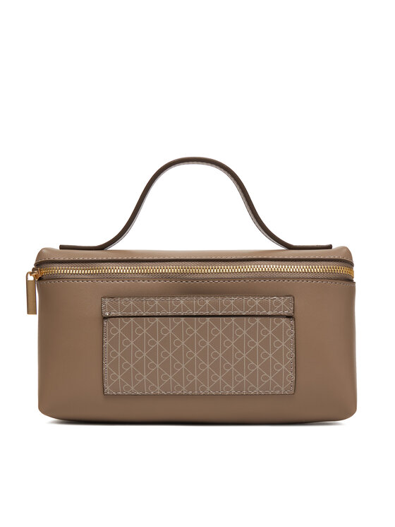 Calvin Klein Kosmētikas somiņa Calvin Klein Emblem Aop Beauty Case Giftset LV04F1102G Brūns