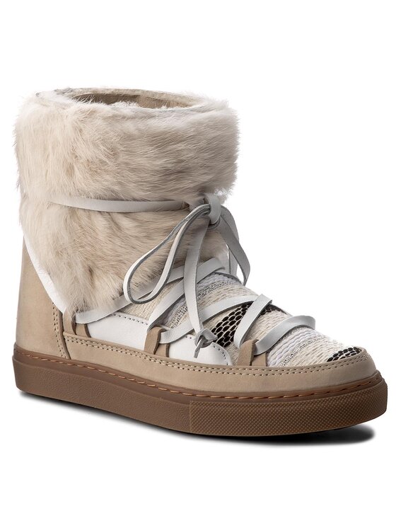 Inuikii Снігоходи Inuikii Sneaker Wedge Rabbit 30150 Бежевий