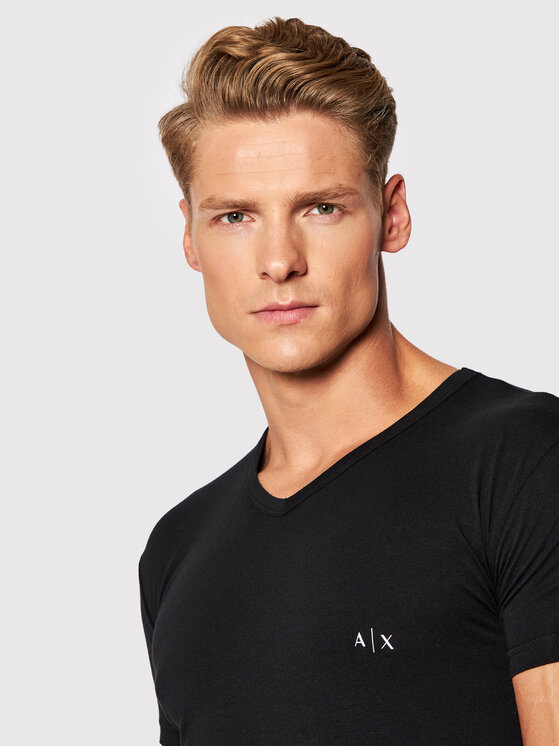 Armani Exchange Armani Exchange Комплект футболок 956004 CC282 07320 Чорний Regular Fit